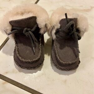 Ugg baby Booties with Fur Trim